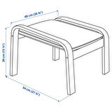 Sallanan koltuk ve ayak uzatma taburesi, skiftebo koyu gri-huş