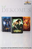DEKOMUS İLE LİSANSLI HARRY POTTER SPIRALLI A6 ÇİZGİLİ NOT DEFTERİ / BLOKNOT 