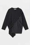 Kadın Siyah w5 Oversize Çift Parça Tasarım Gömlek Sweatshirt