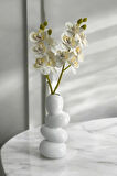 Taş Yığın Vazosu El Yapımı Minimalist Bohem Tarz İskandinav 14x6x4cm
