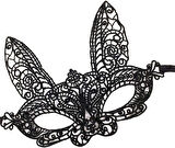 Siyah Dantel Kesim Balo Parti Maskesi 7 No