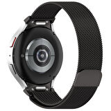 Samsung Galaxy Watch 6 Classic 40mm ile Uyumlu Metal Tel-Örgü işlemeli Kordon