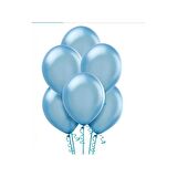 BALON LATEKS METALİK AÇIK MAVİ 12'Lİ