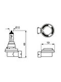 Ampul - Pure Light - 12 V - H16 - 19 W - PGJ19-3