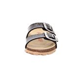 Superfit Fussbett Kadın Mantar Tabanlı Siyah Simli Terlik