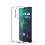 Gpack Oppo A5 2020 Kılıf Süper Silikon Yumuşak Arka KorumaNano Glass