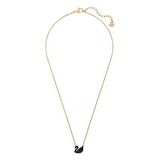 Iconic Swan Small Kolye, Siyah, Pembe Altın Rengi Kaplama 5204133