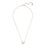 Dazzling Swan Kolye, Pembe, Pembe Altın Rengi Kaplama 5469989