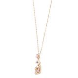 Dazzling Swan Y Kolye, Pembe, Pembe Altın Rengi Kaplama 5473024
