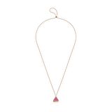 5628296 Swarovski Kolye Saat Pendant Watch, Triangle cut, Pink Rose gold-tone finish