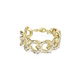 5666027 Swarovski Bilezik Dextera bracelet, Statement, Mixed cuts, White, Gold-tone plated