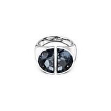 5670362 Swarovski Yüzük Lucent:Ring Half Cut Gry/Rhs 55