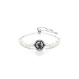5680851 Swarovski Bilezik Swan:Bracelet Prl Gry/Rhs M