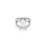 5698476 Swarovski Yüzük Hyperbola:Rıng 3 Rows Whıte/Rhs 55-60