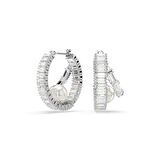 5720868 Swarovski Küpe Ss25 Capsule:Pe Prl Hoop Whı/Rhs