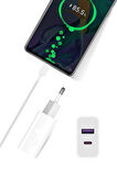 Type - C + Usb Giriş Şarj Adaptörü 50W QC3.0 Pd Hızlı Şarz Iphone Xiaomi Huawei Samsung Oppo Uyumlu