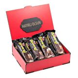 Sevdiklerinize Özel Kırmızı Ahşap Hediye Kutusunda 4 Adet Browni Intense ( Hayırlı Olsun Yazılı )