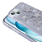 Apple iPhone 15 ile Uyumlu Airbagli Simli Arka Yüzeyli Kapak