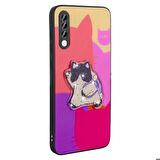 Samsung Galaxy A70 ile Uyumlu Kılıf Parlayan Kabartmalı İkonik Figürlü Silikon Kapak