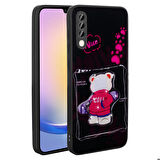 Samsung Galaxy A70 ile Uyumlu Kılıf Parlayan Kabartmalı İkonik Figürlü Silikon Kapak