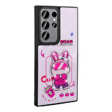 Samsung Galaxy S23 Ultra ile Uyumlu Kılıf Parlayan Kabartmalı İkonik Figürlü Silikon Kapak