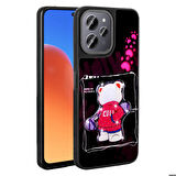 Xiaomi Redmi 12 4G ile Uyumlu Kılıf Parlayan Kabartmalı İkonik Figürlü Silikon Kapak