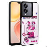 Vivo Y36 5G ile Uyumlu Kılıf Parlayan Kabartmalı İkonik Figürlü Silikon Kapak