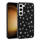 Galaxy S23 ile Uyumlu Kılıf Arka Yüzeyi Parlak Taşlı Tasarımlı Kapak