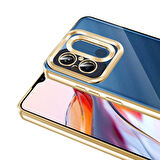 Xiaomi Redmi 12C Uyumlu Kılıf Şeffaf Logo Gösteren Parlak Renkli Kenar Telefon Kılıfı Kapak