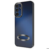 Samsung Galaxy A15 Uyumlu Kılıf Şeffaf Logo Gösteren Parlak Renkli Kenar Telefon Kılıfı Kapak