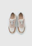 Bej Deri Kadın Sneaker