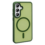 Samsung Galaxy S24 ile Uyumlu Kılıf Magsafe Şarj Özellikli Mat Arka Yüzeyli Kapak