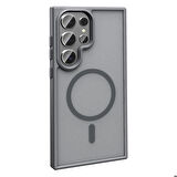 Samsung Galaxy S23 Ultra ile Uyumlu Kılıf Magsafe Şarj Özellikli Mat Arka Yüzeyli Kapak