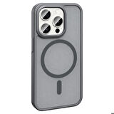 Apple iPhone 15 Pro ile Uyumlu Kılıf Magsafe Şarj Özellikli Mat Arka Yüzeyli Kapak