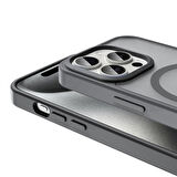 Apple iPhone 15 Pro ile Uyumlu Kılıf Magsafe Şarj Özellikli Mat Arka Yüzeyli Kapak