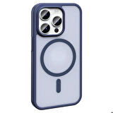 Apple iPhone 14 Pro Max ile Uyumlu Kılıf Magsafe Şarj Özellikli Mat Arka Yüzeyli Kapak