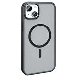 Apple iPhone 14 ile Uyumlu Kılıf Magsafe Şarj Özellikli Mat Arka Yüzeyli Kapak
