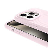 Apple iPhone 15 Pro ile Uyumlu Magsafe Şarj Özellikli Airbagli Mat Görünümlü Kapak