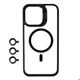 Apple iPhone 15 Pro Max ile Uyumlu Kılıf Magsafe Wireless Şarj Özellikli Standlı Kapak