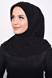 Pratik Pullu Hijab Siyah - Siyah