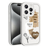 Apple iPhone 15 Pro Max ile Uyumlu Kılıf Kamera Korumalı Yüzeyi Baskılı Arka Kapak