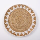 Japandi Bohem Afrikan Doğal Bambu & Rattan & Hasır Duvar Dekoru, Duvar Süsü, Duvar Tabağı 93x16cm