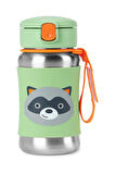 Skip Hop Zoo Pipetli Paslanmaz Çelik Suluk 350 ml Rakun