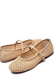 Kadın Hasır Örme Fileli Makosen Espadril Tokalı Babet 9015