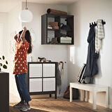 Açık raf ünitesi, venge-siyah, 77x94 cm