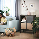 Açık raf ünitesi, venge-siyah, 77x94 cm