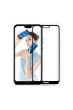 Huawei P20 Lite Kırılmaz Cam Tam Kaplayan Ekran Koruyucu Extra İnce + Silikon Kılıf 2'li Paket