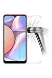 Samsung Galaxy A10s Kırılmaz Ekran Koruyucu Temperli Cam + Silikon Kılıf 2'li Paket