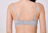Freshness MSF05 Destekli V Dekolte Lazer Kesim Sütyen - Gri - 2XL