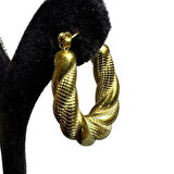 Uretti - İREM 3914 6735 Burgu Model Oval Çelik Küpe